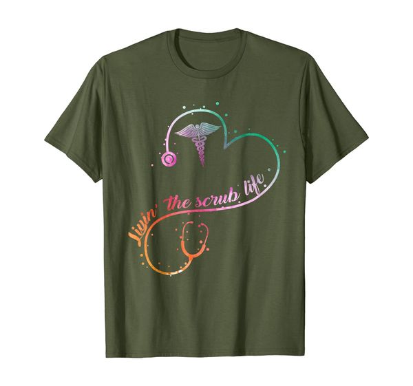 

womens livin the scrub life shirts nurse shirt nurse gifts, White;black