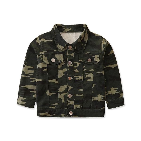 

jackets 1-6y toddler kids baby boy girl long sleeve turn down collar camouflage jacket outwear children coat clothes, Blue;gray