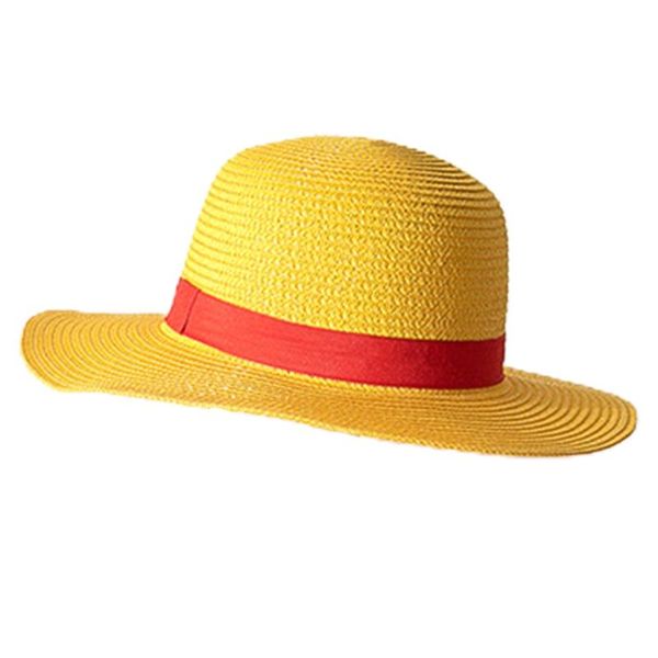 

wide brim hats 28gd japanese anime pirate sun hat woven straw sunscreen cosplay beach cap, Blue;gray
