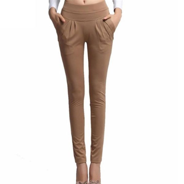 

women's pants & capris casual pencil pant women spring autumn nine trousers office laides slim with pocket ankle length, Black;white
