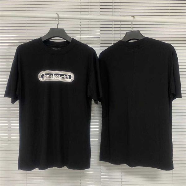 

men's t-shirts ss box panel t-shirts 1:1 cotton daniel patrick tee hip hop wvsl, White;black