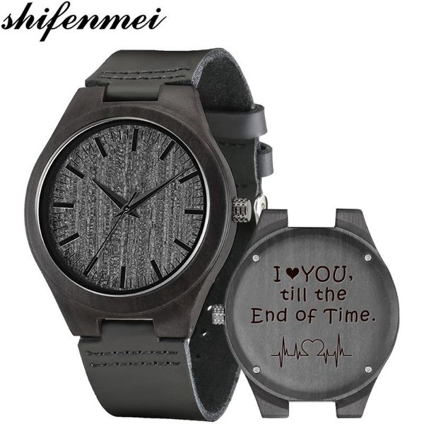 

wristwatches engraved wood watches personalized quartz watch men father's gift anniversary for women erkek kol saati, Slivery;brown