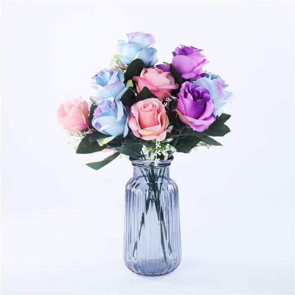 

decorative flowers & wreaths artificial flower 5 head france style rose fake living room balcony decoration wedding home faux