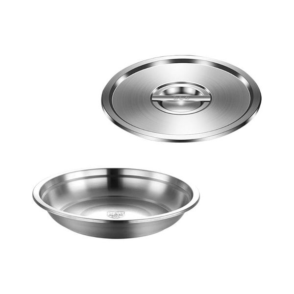 

dishes & plates 1 set stainless steel plate multipurpose container with lid