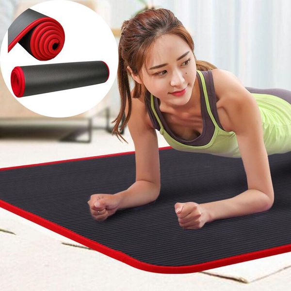 

yoga mats 10mm mat non-slip gym ultra-thick high-density pilates nbr for fitness with carrying straps 183cmx61cm