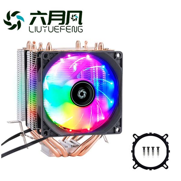 

heatpipes cpu cooler rgb 120mm pwm 4pin pc quiet for intel lga 2011 1150 1151 1155 1366 amd am4 am3 cooling fan fans & coolings