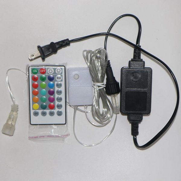 

strings christmas decoration one controller control 7 color led string icicle cutain lights fairys outdoor ip65 waterproof