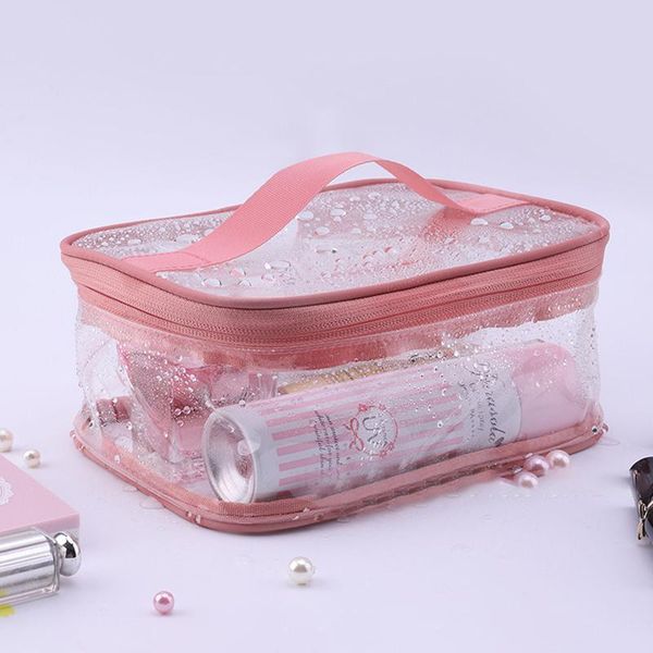 

storage bags makeup toiletry bag portable waterproof travel tool transparent make up case pvc