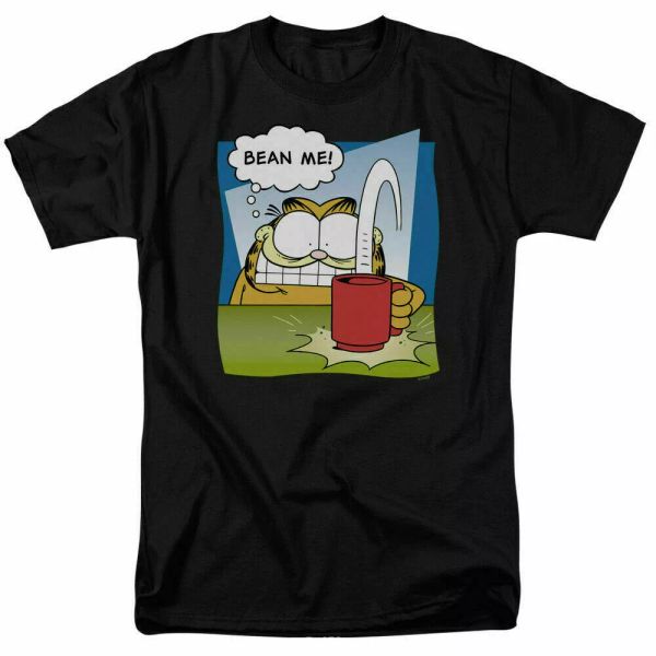 

garfield bean me t shirt licensed comic book tee black, White;black