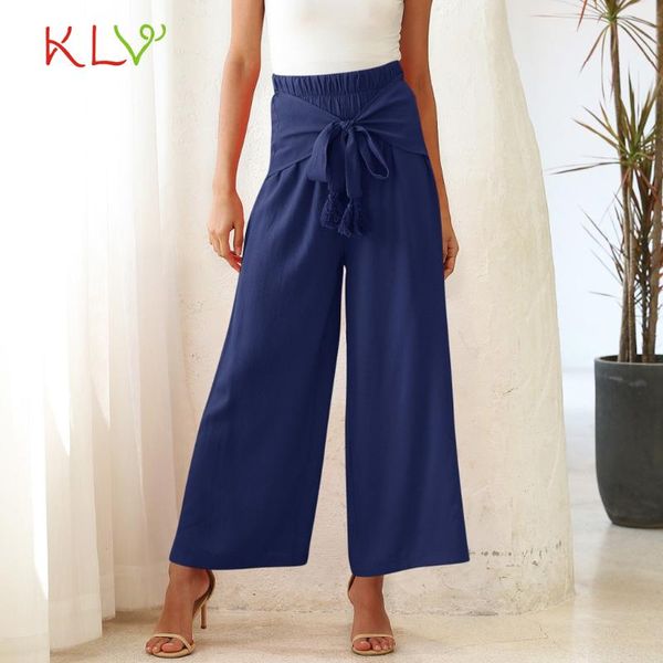 

women's pants & capris fashion long wide leg women bow bandage high waist trouser casual bussiness office work party ladies pant summer, Black;white