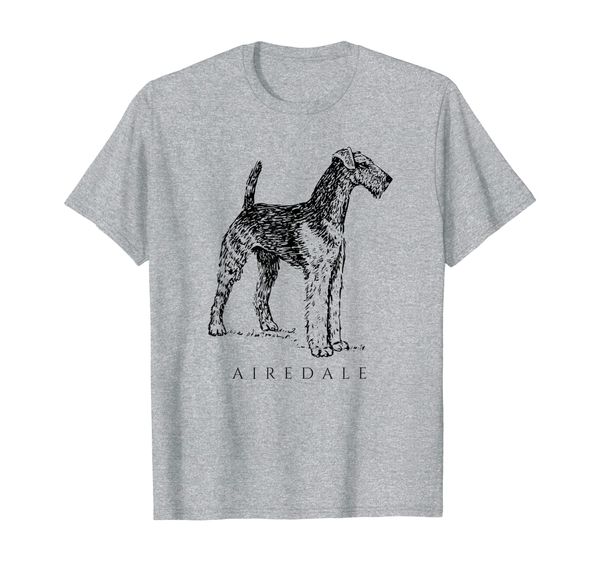 

airedale t-shirt, White;black