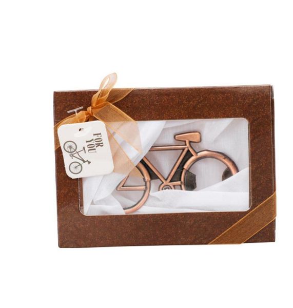 Подарки для открытия бутылок для велосипеда для свадебной вечеринки Favors хипстеры велосипедные ремесленные декор в подарочной коробке Винтаж коричневый металл