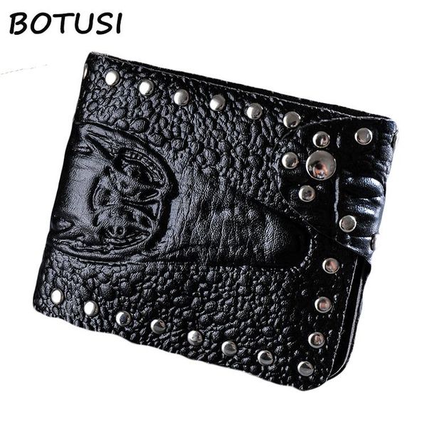 

wallets botusi crocodilegrain tangerine men's pu leather short wallet card holder purse coin slots multifunction men, Red;black
