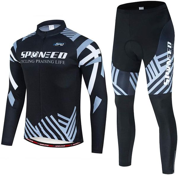 

pro team spring autumn long sleeve cycling jerseys bicycle racing suit lake blue/black bike clothes sets, Black;blue