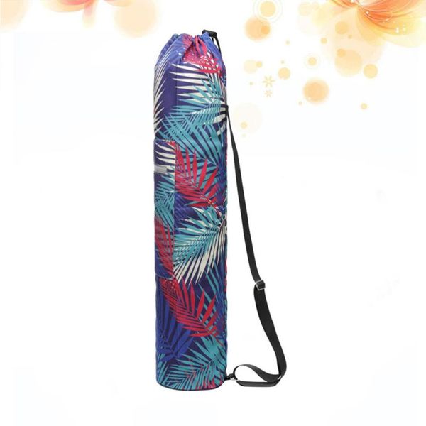 

canvas printed yoga mat carry bag fashion sports drawstring shoulder fitness ( bg180002 ) mats