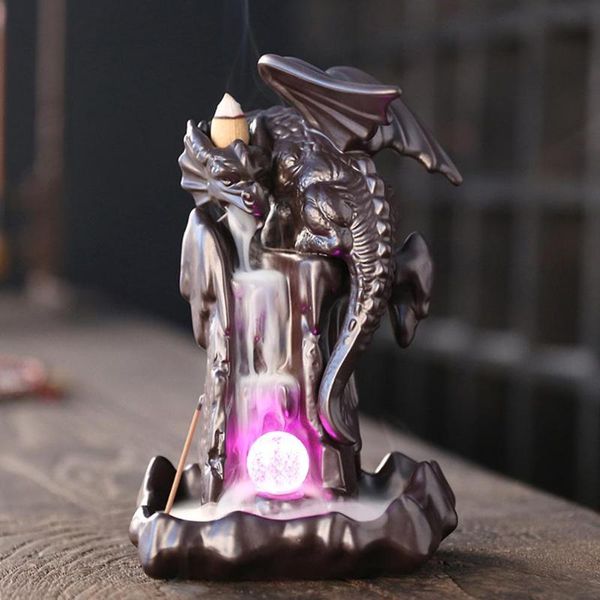 

incense burner decorative attractive ceramics led nordic pterosaurs holder censer tower for daily used quemador de incienso fragrance lamps