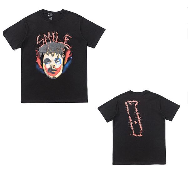 

men's t-shirt women's summer high-end v-shaped letter printing trend men's and women's loose leisure, White;black