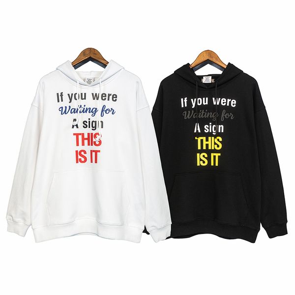 

hoodie men sweatashirts foam letters printed hoodies casual fleece men's women, Black