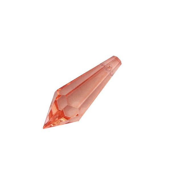 

chandelier crystal 38mm 50pcs water red u-drop prism pendants parts for lighting