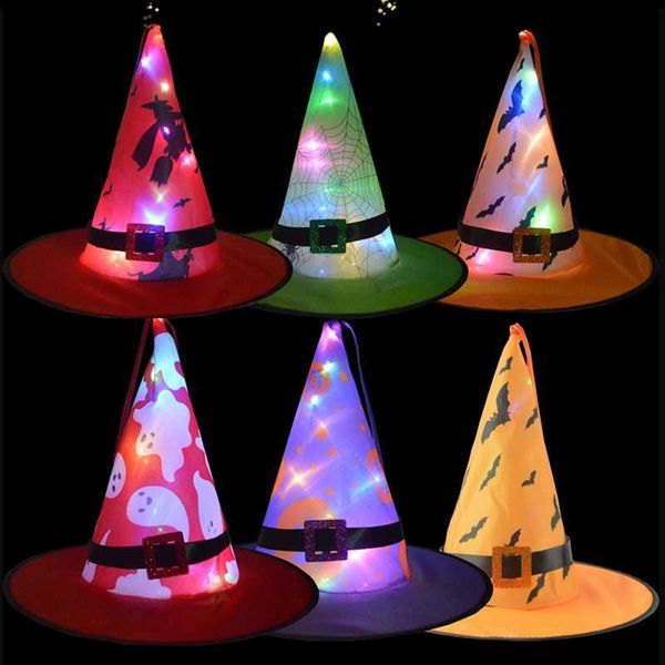 

decoration led glowing lights witch hats costume props halloween tree garden hanging glow party decor