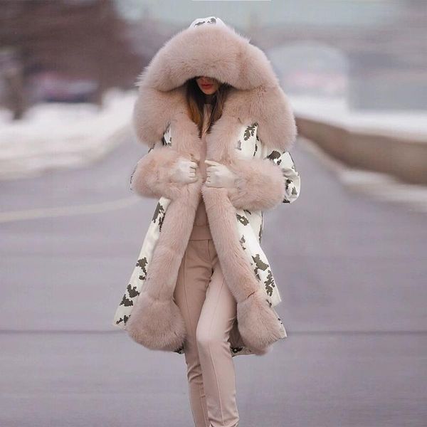 

women's jackets winter coats women thicken warm coat hood down parka faux fur outdoor overcoat long jacket outwear, Black;brown