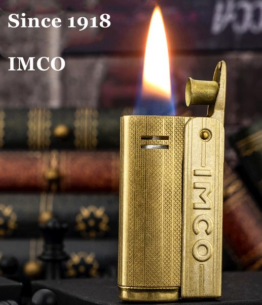 Original Imco 6800 Memorial Isqueiro De Aço Inoxidável Gasolina Gasolina Cigarro Isqueiro Kerosene Vintage Fogo Gasolina Relógios Para Coleção