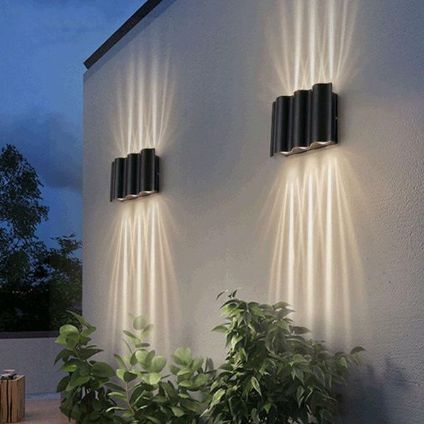 

led outdoor waterproof wall sconce ip54 black creative lamp mounted lamps