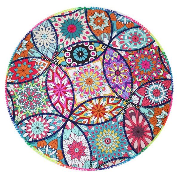 

towel colorful ball tassel beach fashion yoga mat blacket tippet 6