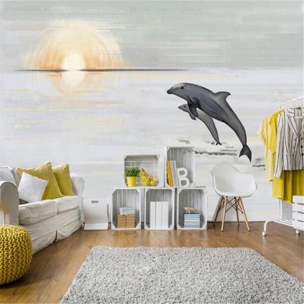 

wallpapers milofi ocean dance personaliserte tilpassede stue bakgrunnsvegg