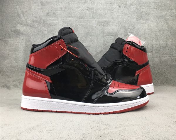 

shoes basketball 1s jumpman 1 high og bred patent mens womens athletic trainers sports sneakers