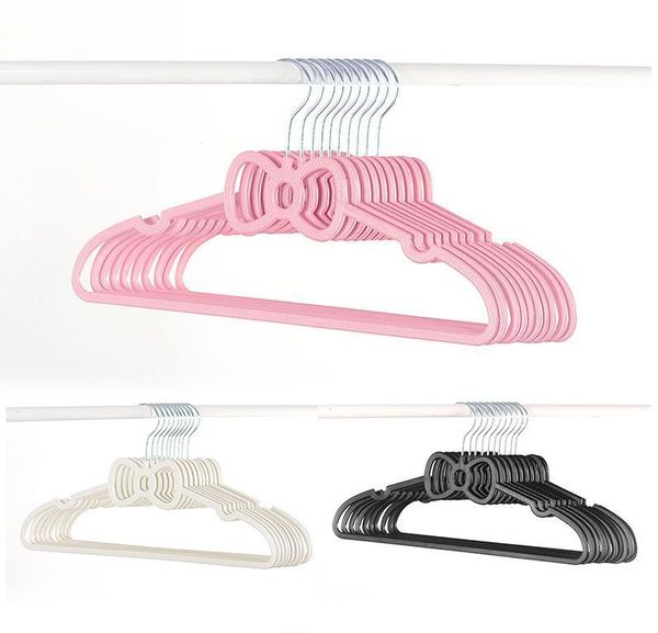 

20pcs set children's bow hanger home baby clothes plastic portable cute household s in stock hangers & racks