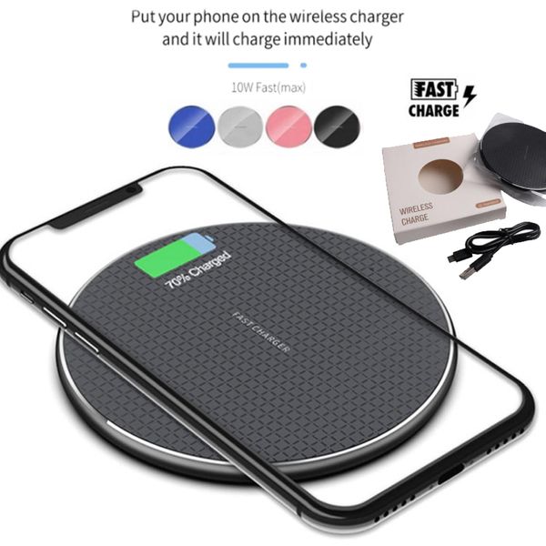 

10w qi wireless charger for iphone 12 11 pro xs max x xr fast charging pad