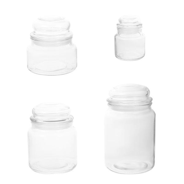 

storage bottles & jars 4pcs home diy candle cup manual wax container glass candlestick