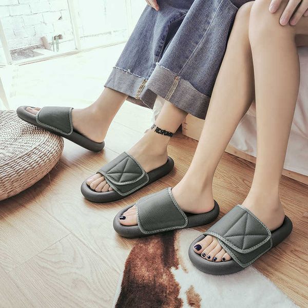 

new kanye soled sandalssandals lovers fashion women's thick summer men's coconut slippers beach shoes yw yw yw, Black