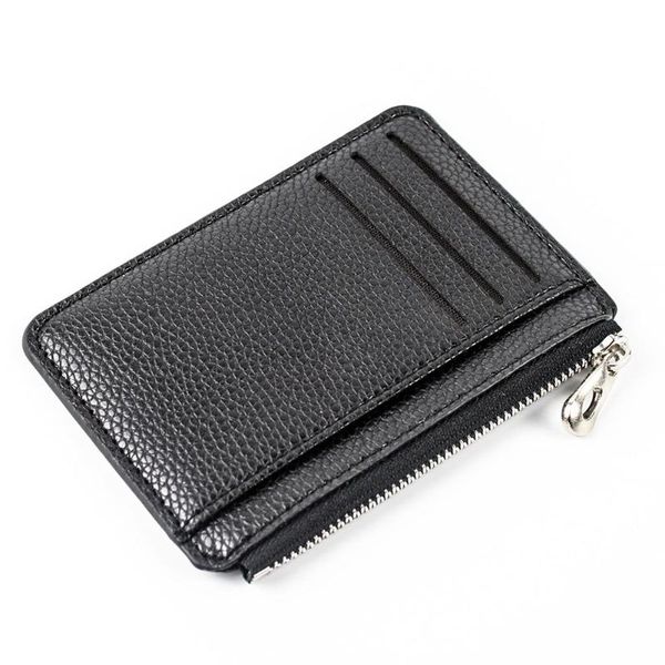 

wallets men wallet solid color textured pu zipper card holder mini coin purse b99, Red;black