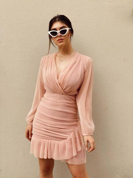 

casual dresses mini after party dress woman, drapped dress, pink little 2021 different, Black;gray