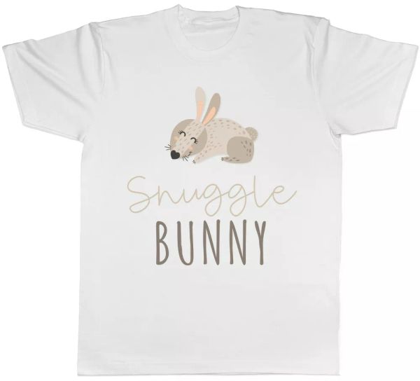 

snuggle bunny womens ladies mens t-shirt, White;black