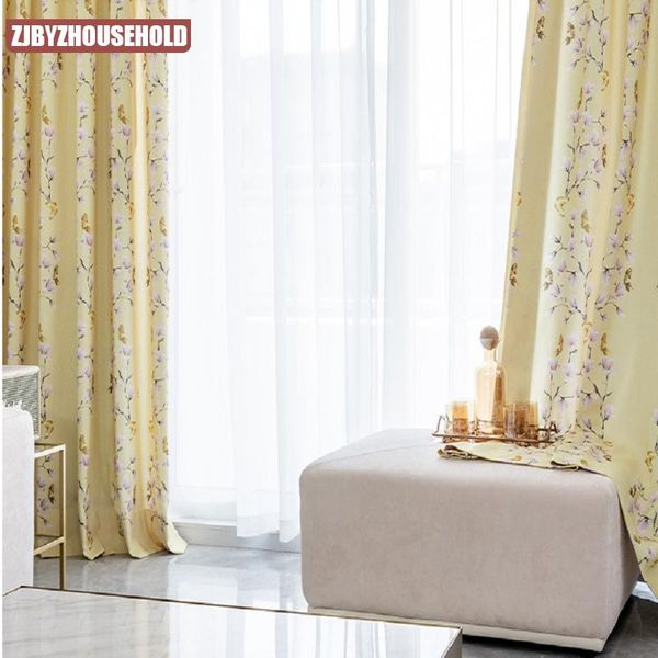 

curtain & drapes american style curtains for living dining room bedroom modern minimalist printed tulle finished product customization