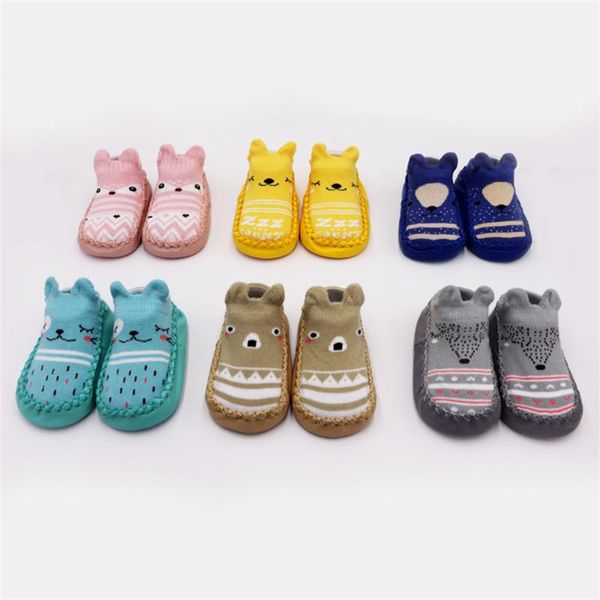 

socks cute cartoon baby floor soft cotton breathable for born infant toddler non-slip autumn winter shoes, Pink;yellow