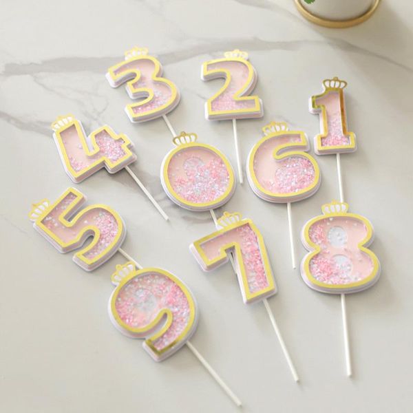 

other festive & party supplies sequins digital candle birthday number cake candles 0 1 2 3 4 5 6 7 8 9 er girls boys baby decor