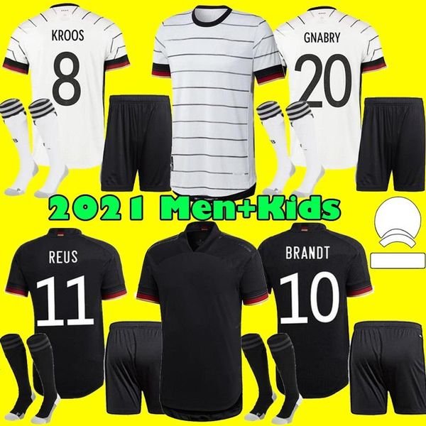 

men kids kit 2021 germany soccer jersey home hummels kroos draxler reus muller gotze football shirts uniforms, Black