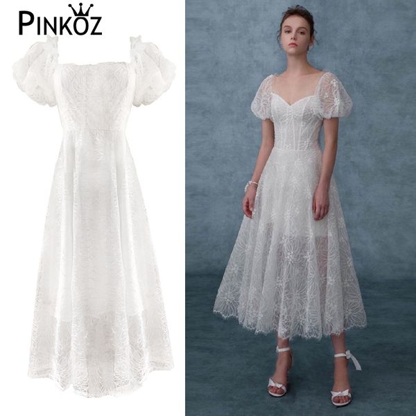 

runway designer dress sleeve square neck charming robe de mariee with sash embroideried beach rustic celebrity style 210421, Black;gray