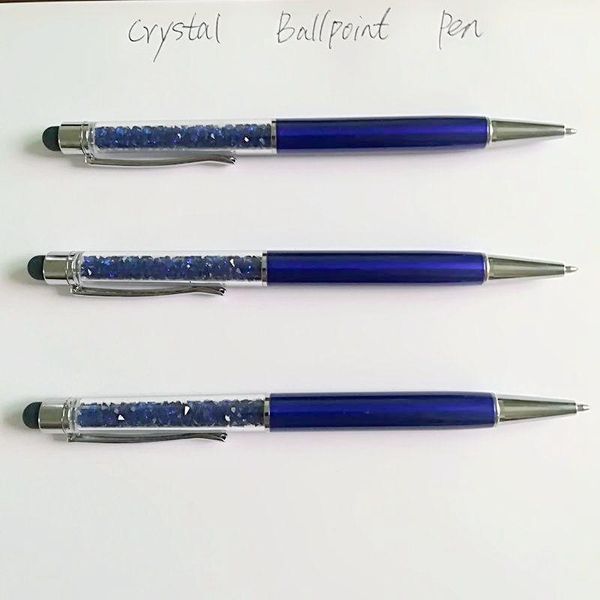 

ballpoint pens fashion creative design crystal gradient ball gold gravel office stationery gifts for friends learn supplies, Blue;orange