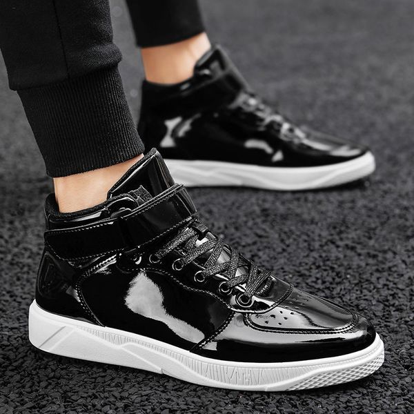 

high sneakers 2022 trend zapatillas hombre luxury brand skateboard shoes men 47 48 gold breathabl man casual shoes, Black