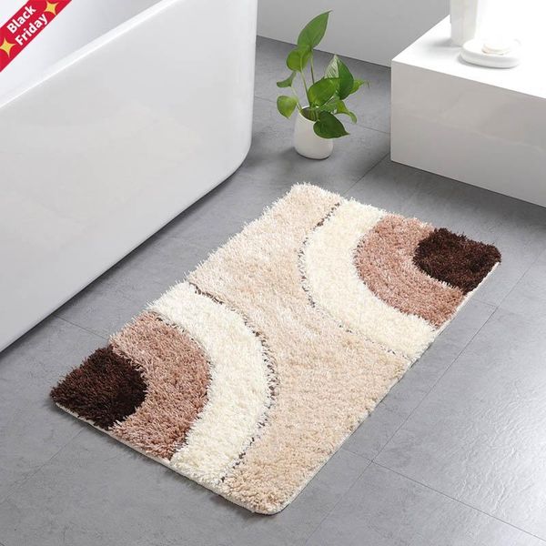 

bath mat water absorption bathroom rug geometric carpet doormat kitchen floor anti slip tape toilet non rugs mats