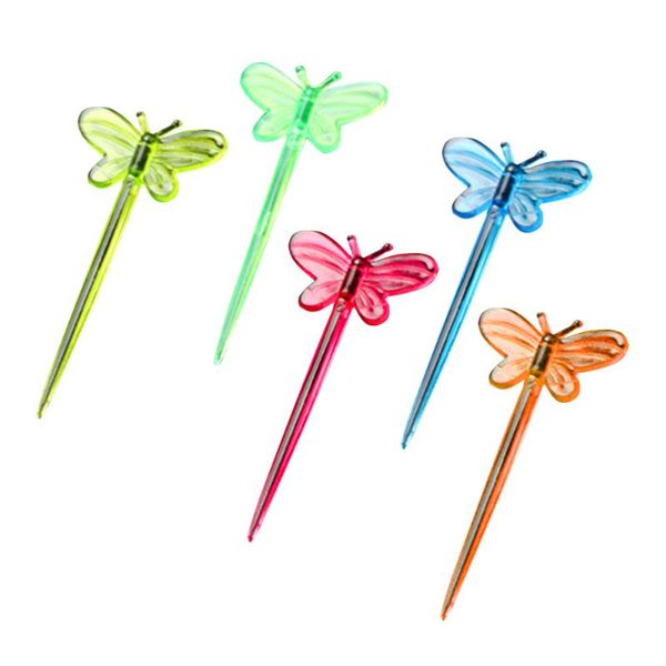 

forks 200pcs picks shape fruit toothpicks disposable sandwich appetizer cocktail sticks party supplies (mixed color)