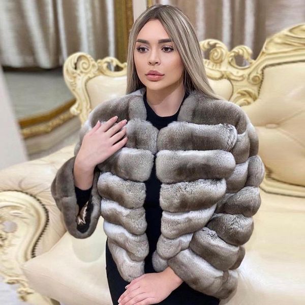 

women's fur & faux jacket coat winter warm rex overcoat plus size outwear, Black