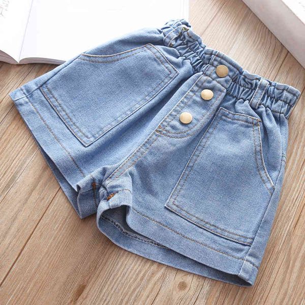

clothing sets kids short girls toddler baby clothes summer denim shorts children's o0k2, White