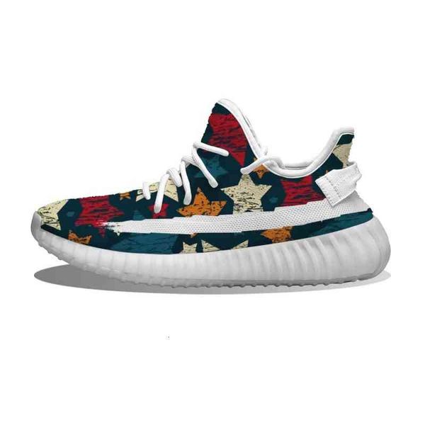 

diy custom retro red blue orange stars running shoes mesh printed mens womens trainers outdoor sports sneakers, Black;white
