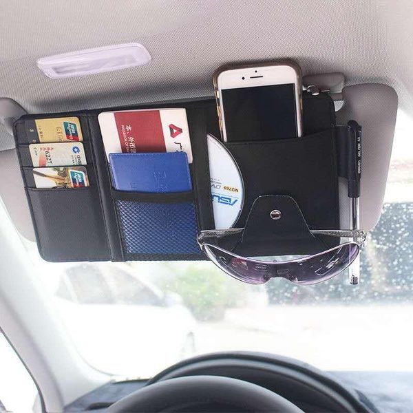 

car organizer sun visor bill pen business card holder cd dvd storage box sunglasses clip stowing tidying accessories for